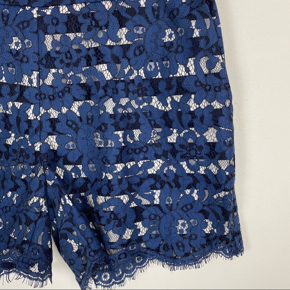 Anthro Cartonnier Blue Lace Shorts size 0 - Picture 4 of 10